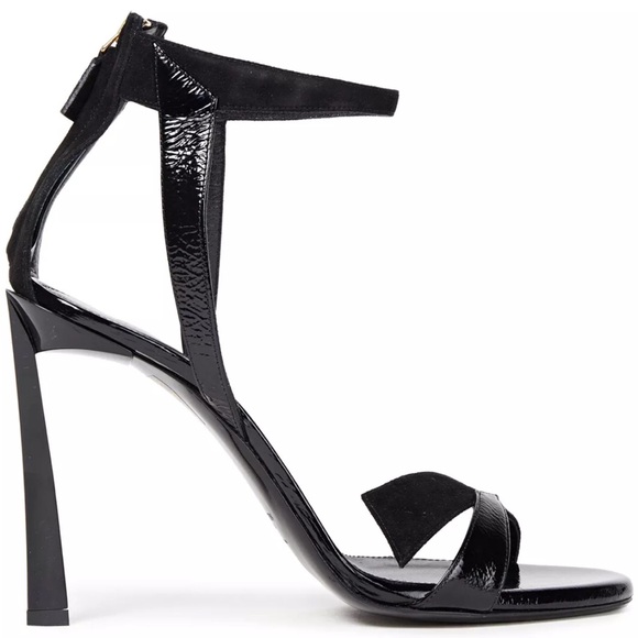 LANVIN Leather Ankle Strap Sandals US9 EU39 Rear Zip Made in Italy - Picture 2 of 7
